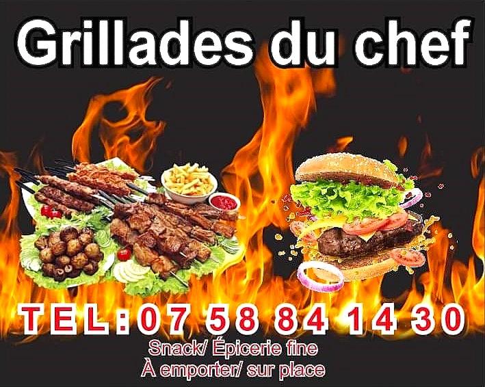 Présentation des grillades et burgers de Grillades du Chef